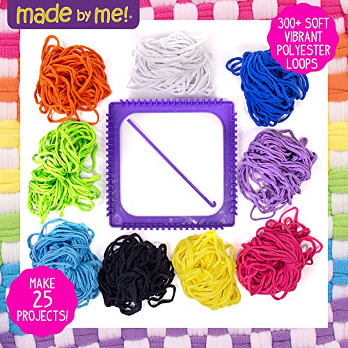 Ultimate Weaving Loom, Includes 378 Craft Loops &amp; 1 Weaving Loom with Tool, Makes 25 Projects, 9 Rainbow Colors of Weaving Loops, Hook &amp; Loop Potholder Kit, DIY Weaving Kit
