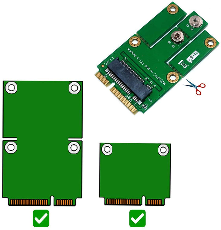 M. 2 NGFF Key B to Mini PCI-E Adapter with SIM Card Slo