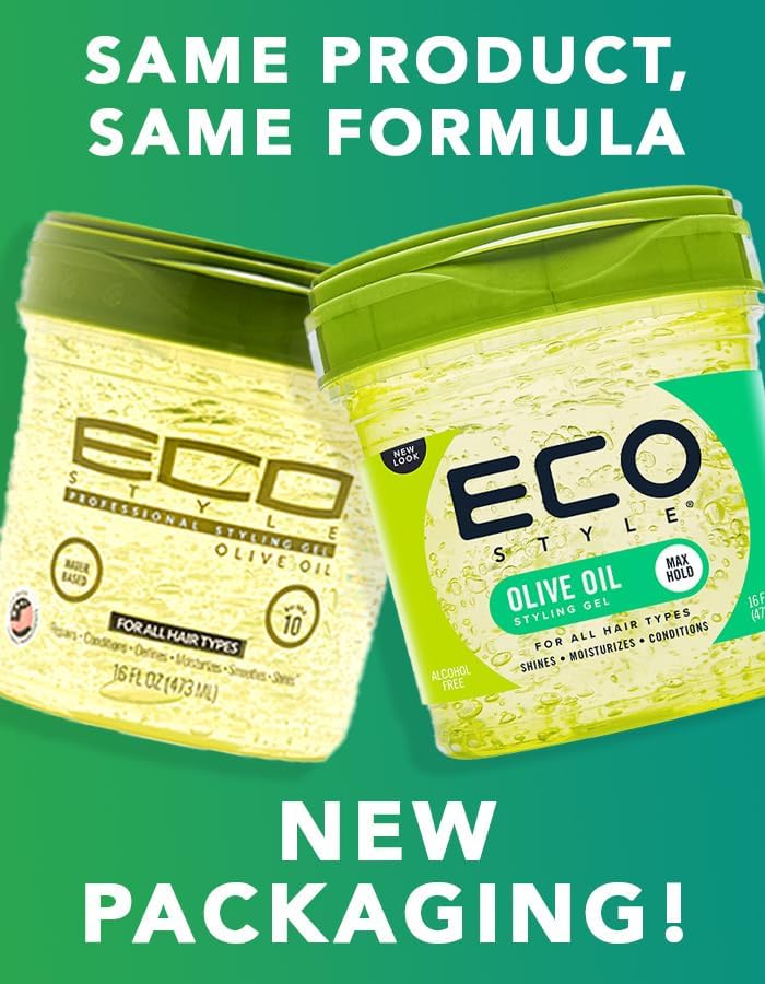 ECOCO Style Gel Olive Oil-100% Pure Olive Oil-Adds Shine And Tames Split Ends-Weightless Style-Nourishes And Repairs-Adds Moisture To The Scalp-Superior Hold-Healthy Shine-16 Oz