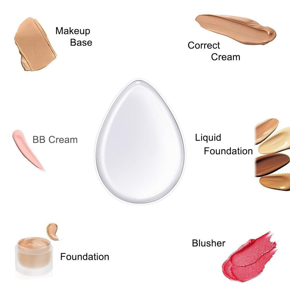 Clear Silisponge Silicone Makeup Applicator Gel Foundation Makeup and Puff BB Cosmetic Beauty Tools Blender 5 Pcs