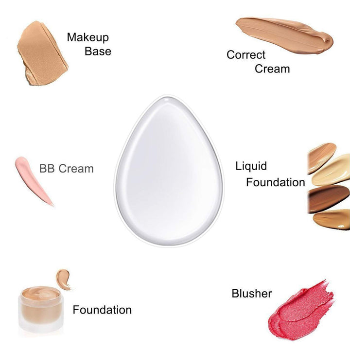 Clear Silisponge Silicone Makeup Applicator Gel Foundation Makeup and Puff BB Cosmetic Beauty Tools Blender 5 Pcs