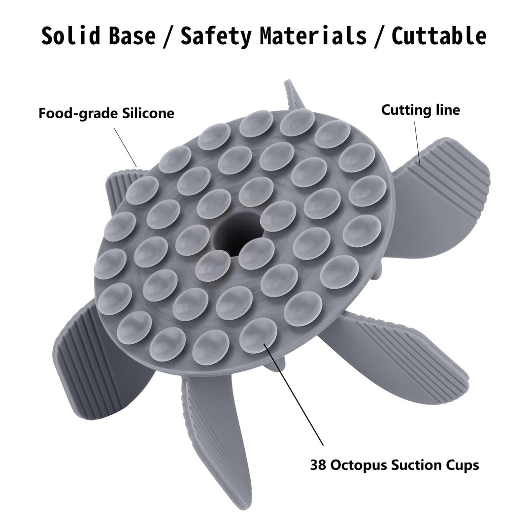 Slow Feeder Dog Bowls Insert [36 Octopus Suction Cups] Super Firm Slow Eating Bowl [Cuttable] for Small Breed and Medium Size Dog Compatible with Regular and Elevated (Spiral)