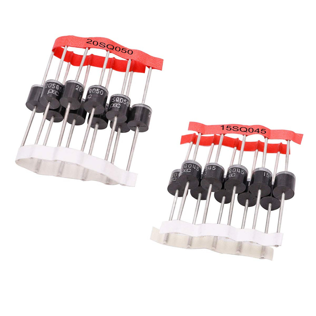 mxuteuk 20Pcs (10Pcs 15SQ045 + 10Pcs 20SQ050) Schottky Diode 15 A 45 V /20A 50V Electronic Silicon Diodes M-019