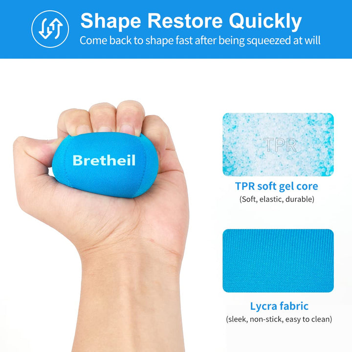 Hand Stress Balls, Stress Balls for Adults, Therapy Squeezing Relief Soft Balls for Anxiety &amp; Hand Strengthening Grip Exercise &amp; Physical Rehabilitation, Great for Adults (3 Density Reliever)