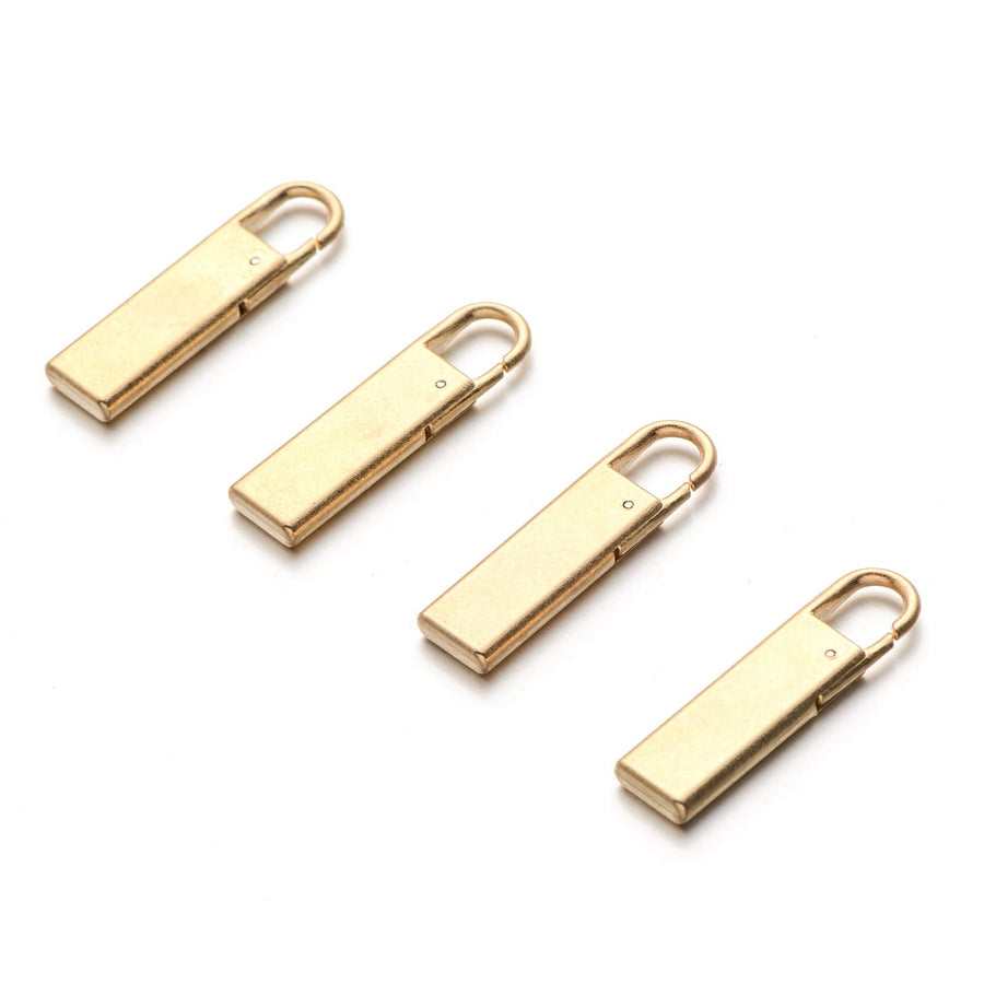 Gold Zipper Pull Replacement Metal Zipper Tab Repair Easy Use for Broken and Missing Zipper Pulls On Luggage Suitcase Jacket Backpacks Coat Boots