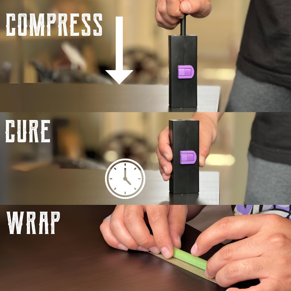 Cigar Mold – 12-14g Large Size Cigar Roller with Skewers, Wooden Tip, Funnel – 6 Hours Burn Time Rolling Kit – Compact and Lightweight – Travel Friendly