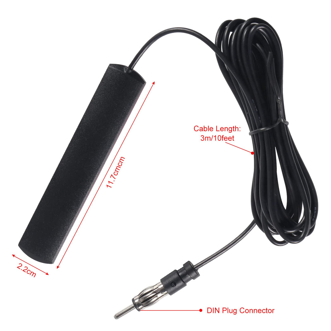 AEDIKO 2pcs Car Stereo FM Radio Antenna Hidden Windshie