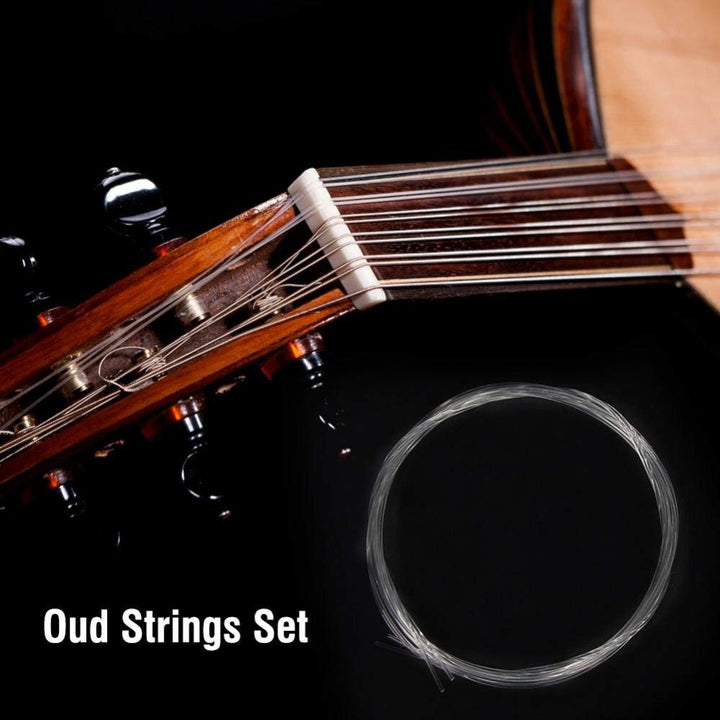 Oud Strings Set, Nylon and Silver-Plated Copper Alloy Strings for Oud Accessory Parts(11 strings)