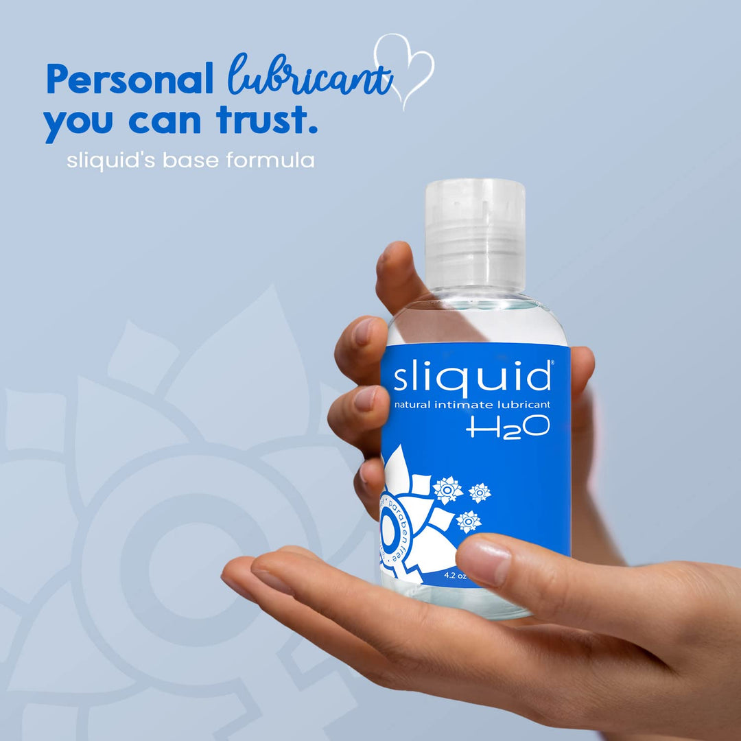 Sliquid H2O Water Based Lube Lubricant for Sex, Glycerin Free Personal Lubricant (4.2 Oz) Clear, Unscented