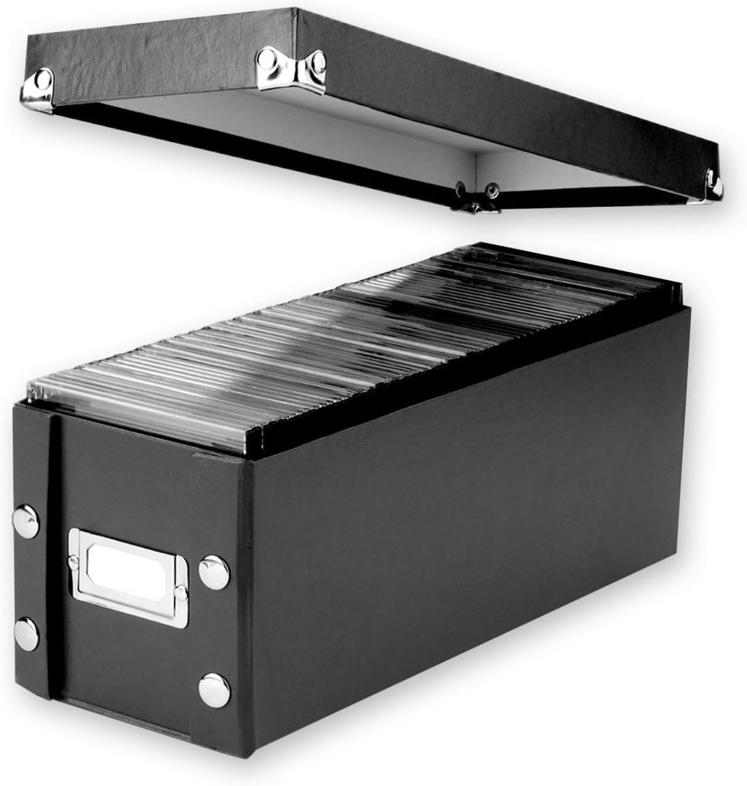 Snap-N-Store CD Storage Box - 2 Pack - Durable 5.1 x 5.