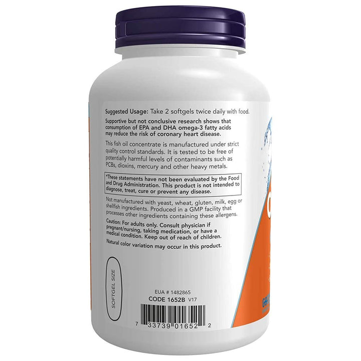 Now Foods, Omega-3, Cardiovascular Support, Pack of 200