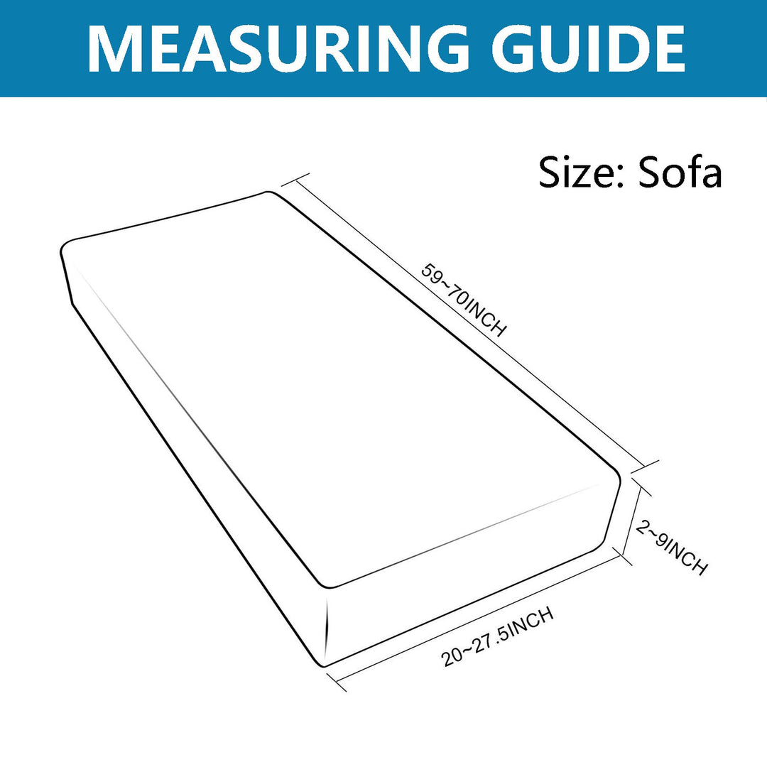 Water Repellent Sofa Seat Slipcovers Stretch Cushion Covers, Seaters Replacement for Furniture Protector, Soft Flexibility with Elastic Bottom (Large, Dusty Blue)