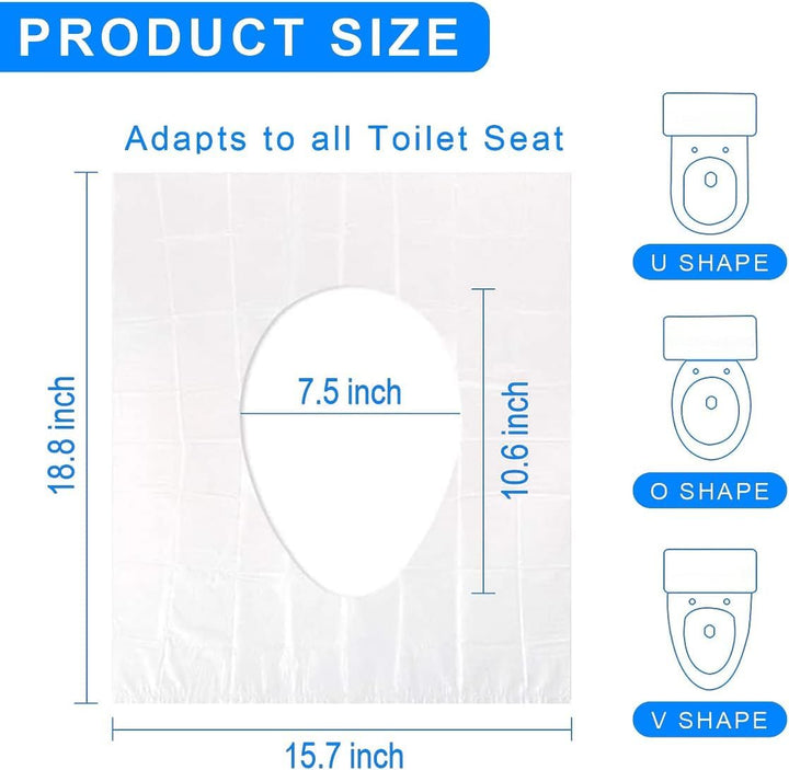 50 PCS Travel Disposable Toilet Seat Cover Waterproof Portable WC Pad Toilet Mat For Baby Pregnant Mom,Independent Packing