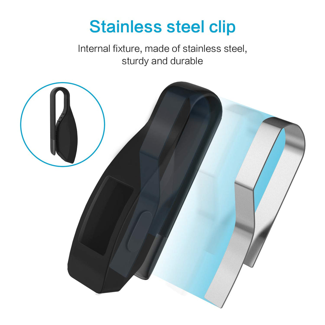 2-Pack Clip for Fitbit Inspire or Inspire HR Holder Accessory, Black