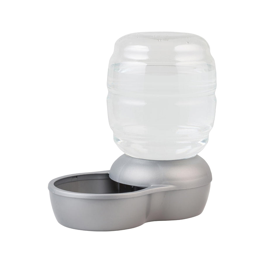 Replendish Gravity Waterer with Microban for Cats and Dogs, 4 Gallons,Silver, Made in USA