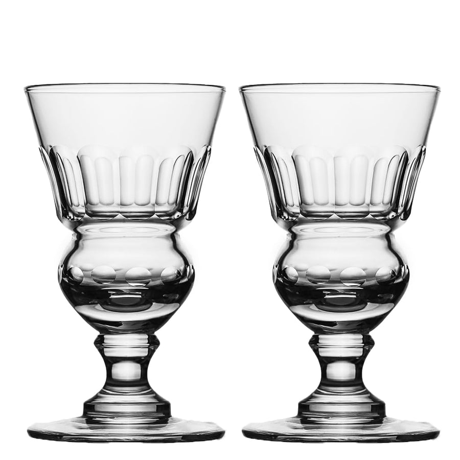 Original Absinthe Glasses: Set of 2 - Vintage Reservoir Absinthe Glass,Pontarlier Style Cordial Cocktail Glasses