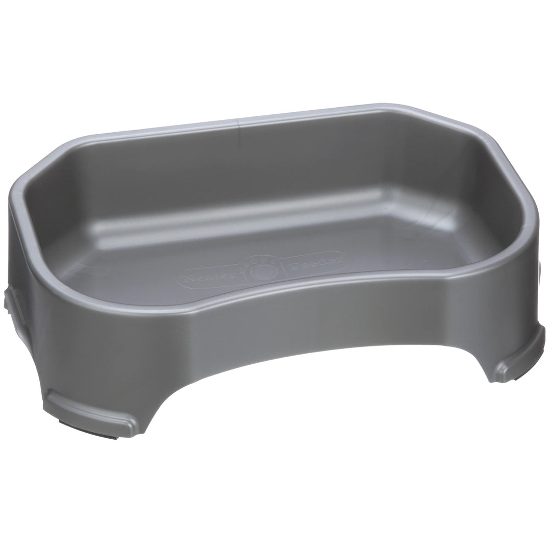 Big Bowl - Extra Large Water Bowl for Dogs (1.25 Gallon Capacity, 160 oz) - Huge Over Size Pet Bowl - Gunmetal Grey