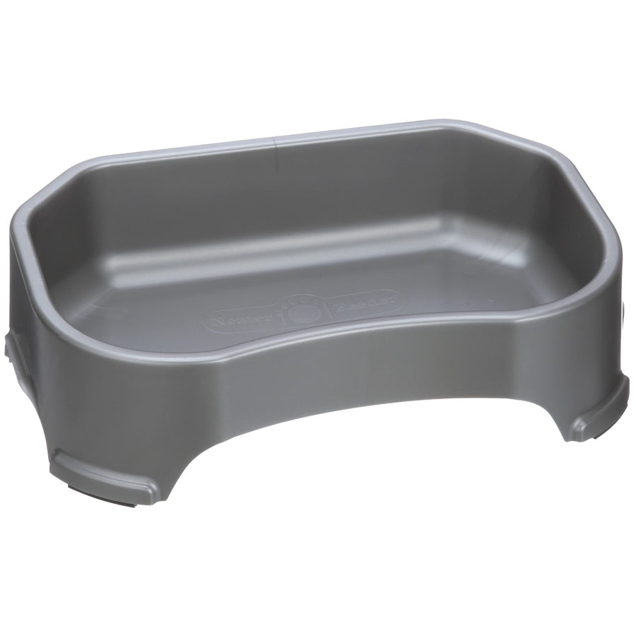 Big Bowl - Extra Large Water Bowl for Dogs (1.25 Gallon Capacity, 160 oz) - Huge Over Size Pet Bowl - Gunmetal Grey