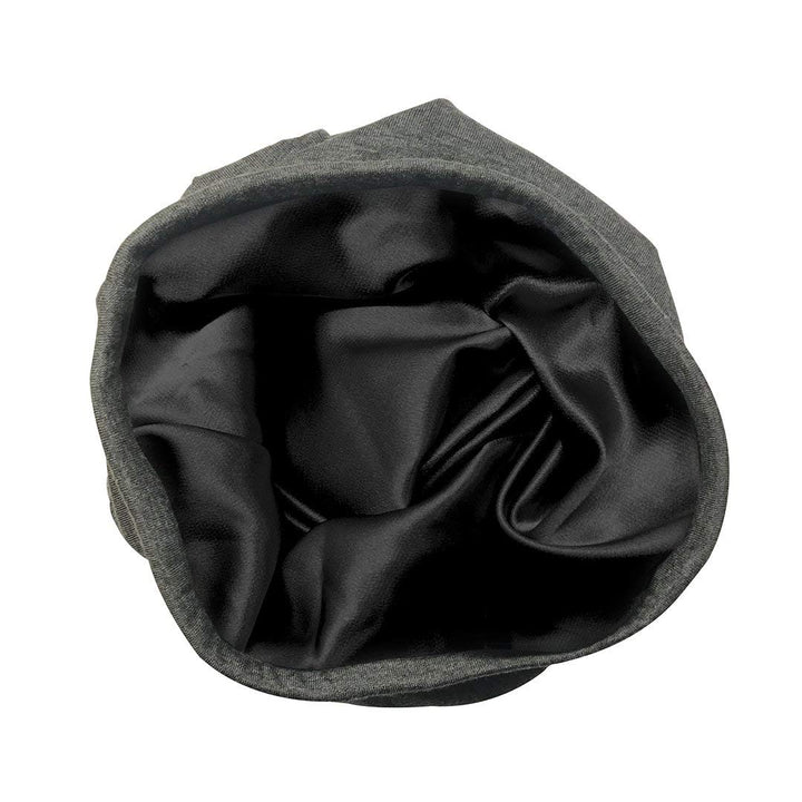 Gray: Satin Lined Jersey Beanie, Gray