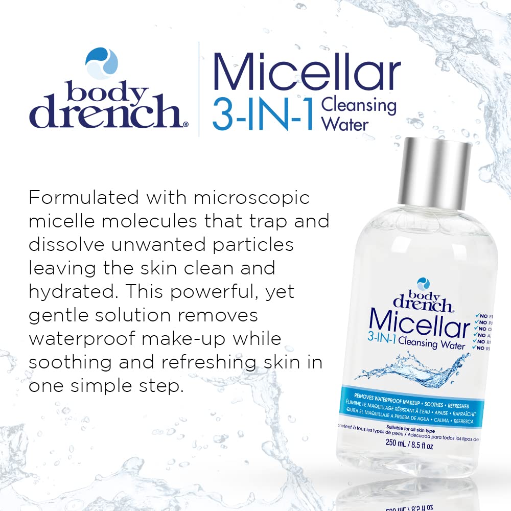 Micellar 3-In-1 Cleansing Water ââ‚¬â€œ Removes Waterproof Makeup, 8.5 fl oz