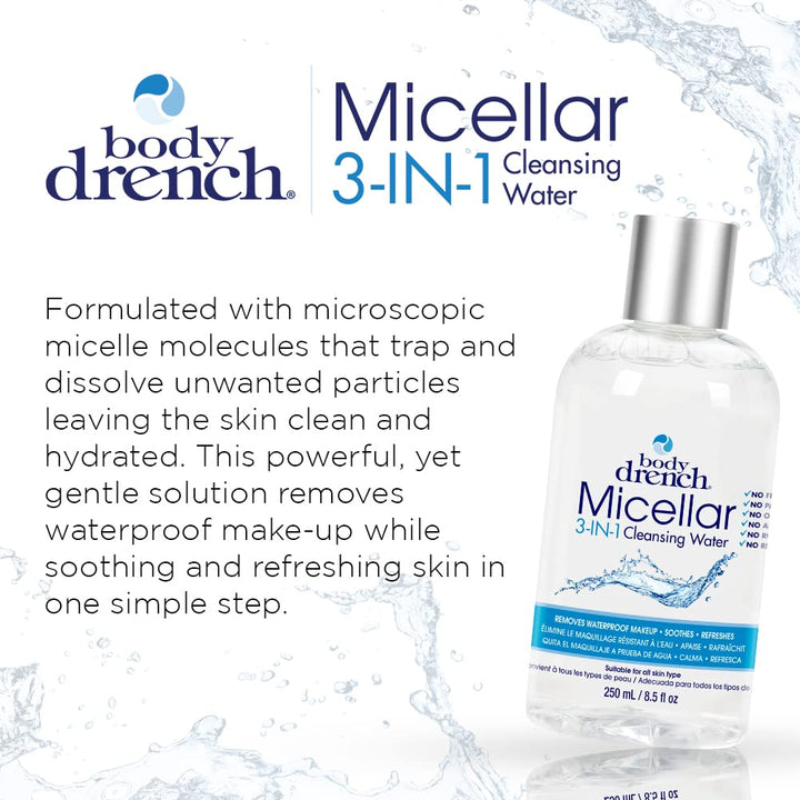 Micellar 3-In-1 Cleansing Water ââ‚¬â€œ Removes Waterproof Makeup, 8.5 fl oz