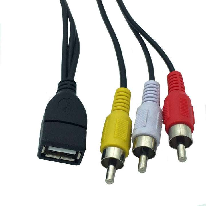 ANRANK UR20315AK 5FT/1.5M USB A Female to 3 RCA AV Audi