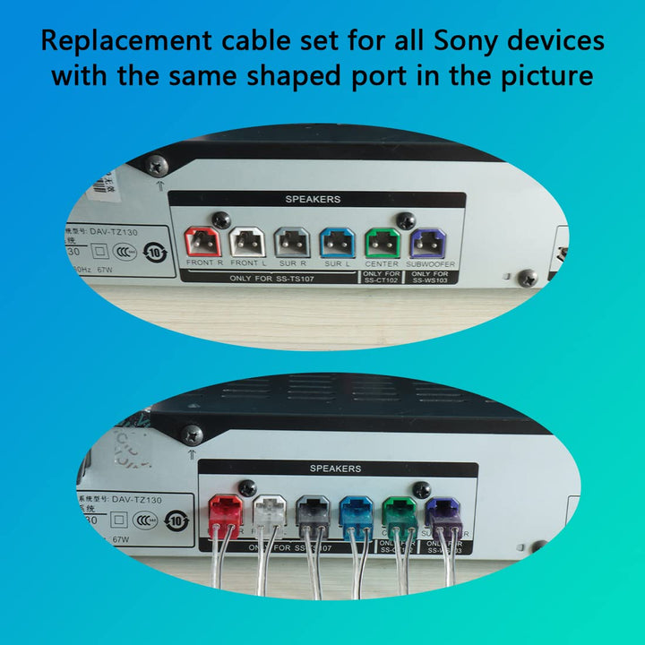 Set of 6 Wires Cords Cables for Sony Speaker DAV-HDZ235
