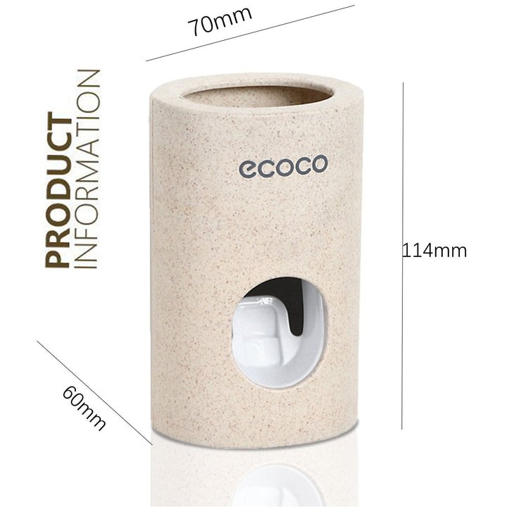 Automatic Toothpaste Dispenser Set with Wall Mounted Kids Hands Free Toothpaste Squeezer for Kids Shower Bathroom Sink. FDA and LFGB Listed. Pack of 1