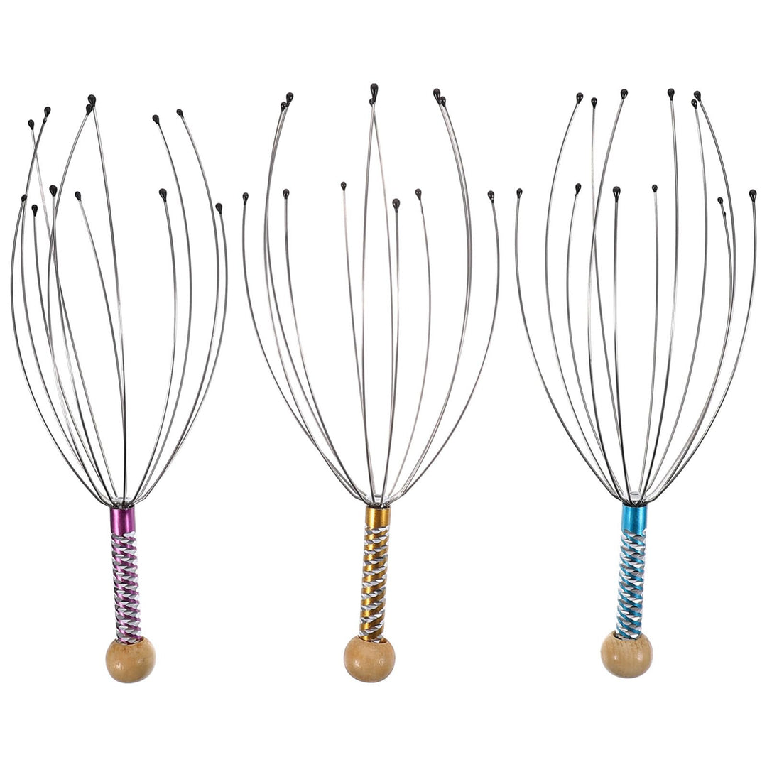 ROSENICE Scalp Massager 3pcs Hand Held Therapeutic Head