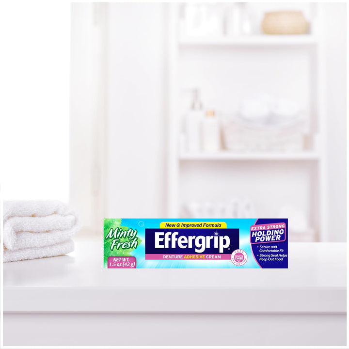 Effergrip Denture Adhesive Cream, 1.5 Ounce