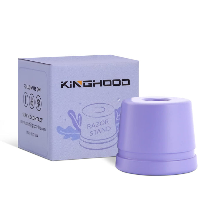 Safety Razor Stand For Men And Women Shaving Razor Opening Dia 0.43(11 mm) Purple Metal Razor Holder