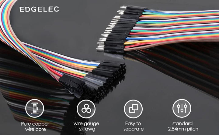 EDGELEC 120pcs 15cm Dupont Wire Male to Female Breadboa