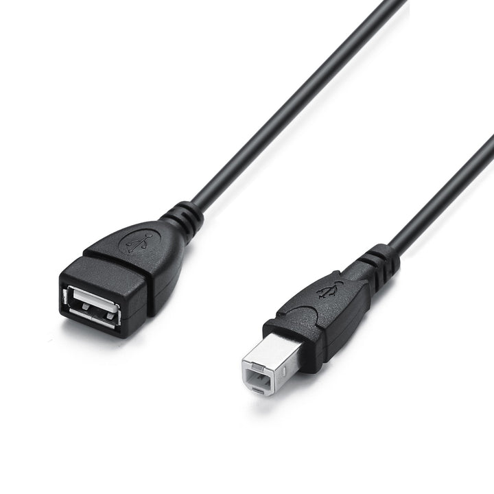 2 Pack USB 2.0 Cables A Female to USB B Male Cable for Printer Cables Length is 20 inches A/F to B/M Type-A F to B M Cable Extender Connection Cable