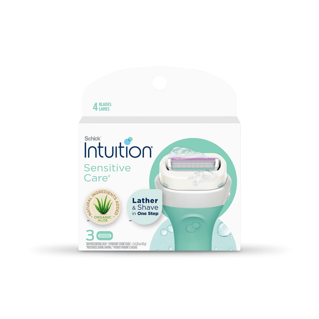 Schick Intuition Sensitive Care Moisturizing Razor Blade Refills for Women with Natural Aloe - 3 Count