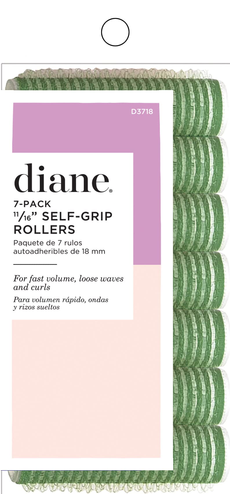 Green, 11/16 Inch : Self Grip Rollers, Green, 11/16 Inch, 7 Count