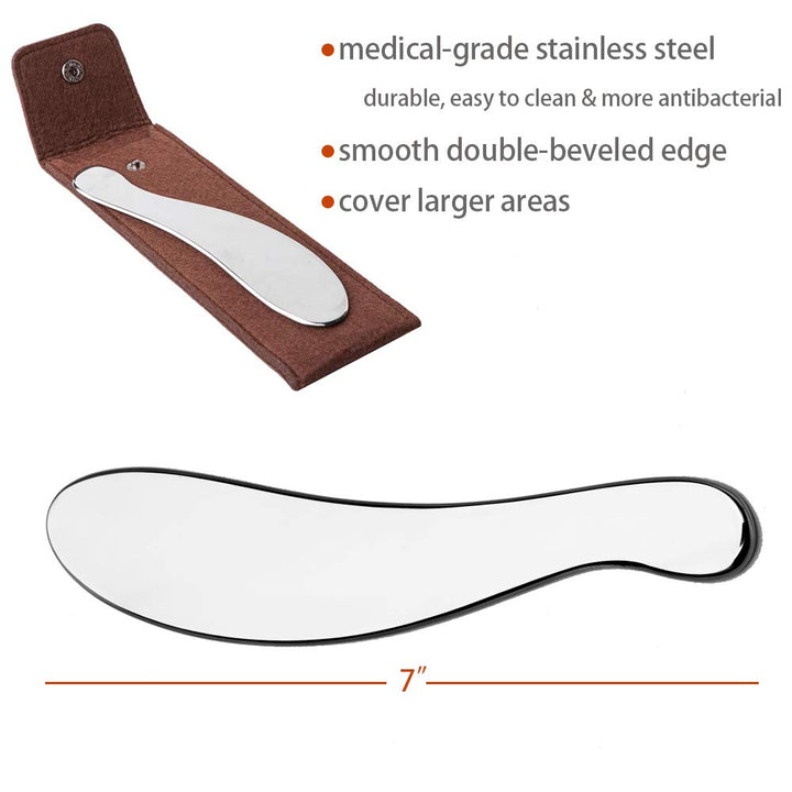 Allshow Gua Sha Tools, Stainless Steel Scraping Massage
