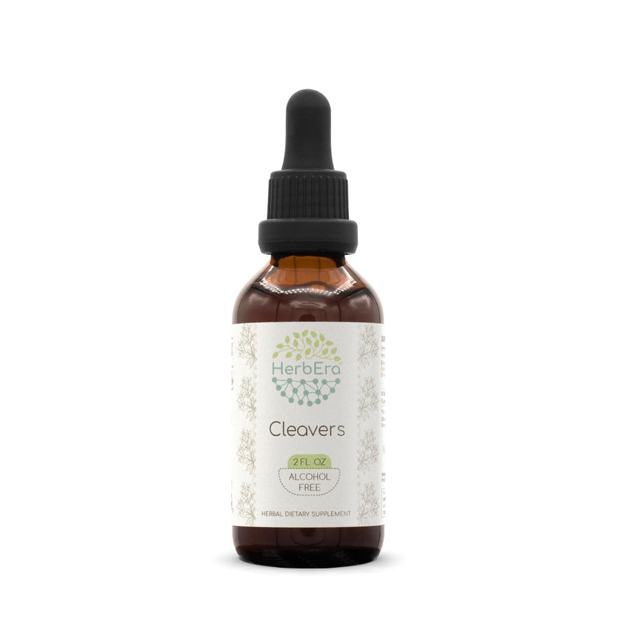 Cleavers B60 Alcohol-Free Herbal Extract Tincture, Concentrated Liquid Drops Natural Cleavers (Galium aparine) Dried Herb (2 fl oz)