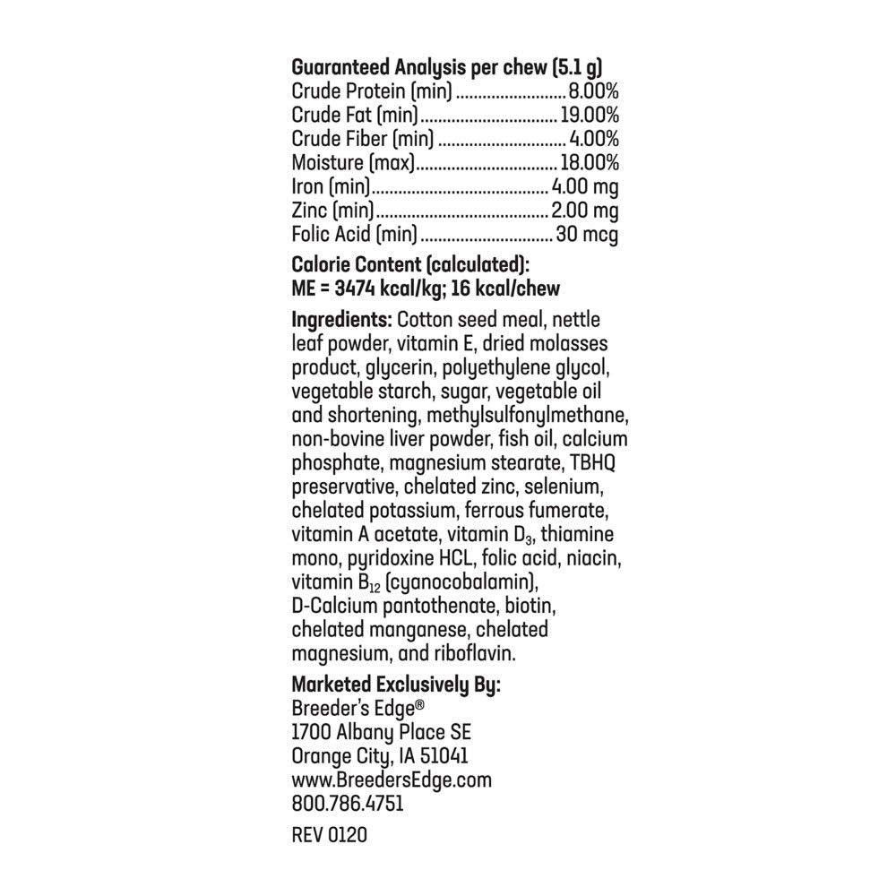 Breeder&#39;s Edge Oxy Mate- Prenatal Supplement- for Medium &amp; Large Dogs- 60ct Soft Chews