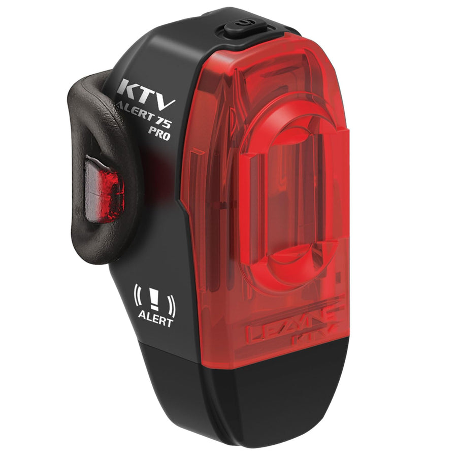 KTV Drive Pro Alert Rear - Bicycle USB Rechargeable Durable Weather-Resistant IPX7 White LED Tail Light with 2 Solid & 3 Flash Modes | Includes Silicone Rubber Mounting Strap | 75 Lumens