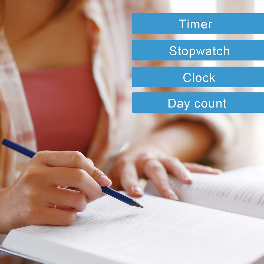 Learning Timer, for Studying, Large Button, Count Function Until The Target Date, Translucent Blue, Officially Tested in Japan(1 Starter AAA Battery Included)