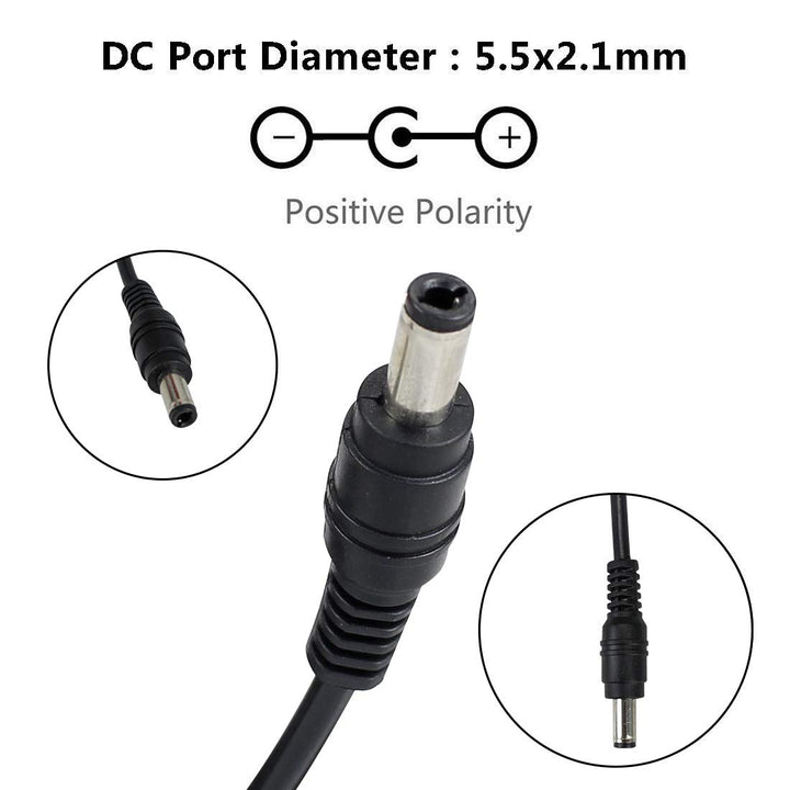 6V Low Voltage Power Supply, Transformer, Power Adapter, DC 6V 1A, 6 Watt Max, AC 100-240V to DC 6V, with 5.5/2.1 DC Female Barrel Connector