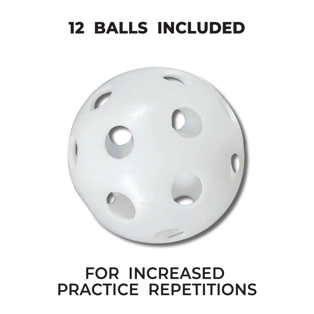 Practice Golf Balls, Perforated, 12 Count