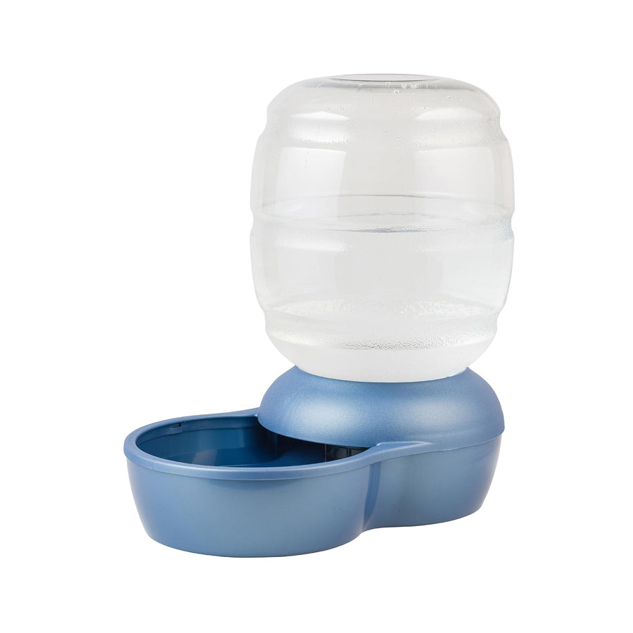 Replendish Automatic Gravity Waterer for Cats and Dogs, BPA-Free, No Batteries Required, Includes Charcoal Filter, 4 Gallons, Made in USA,Blue