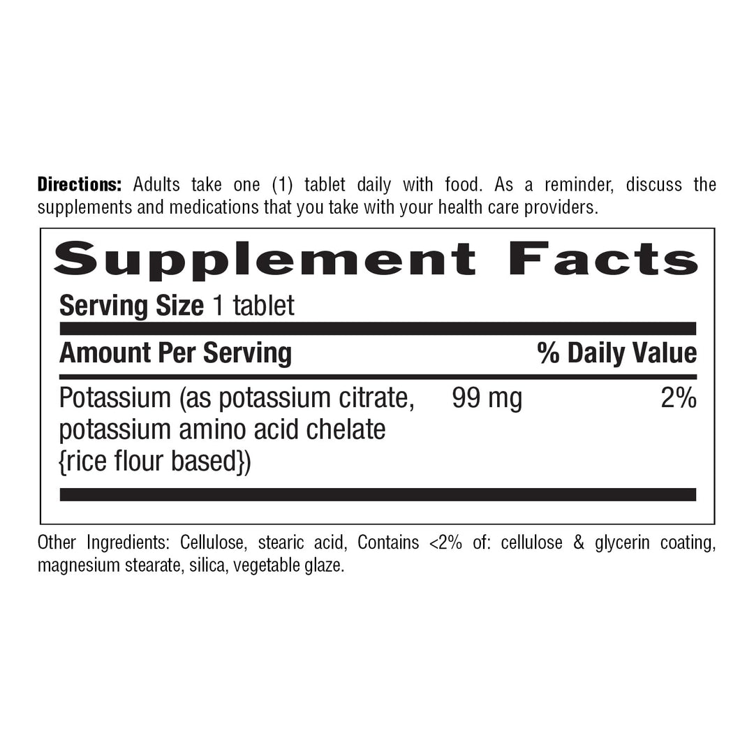 Country Life Potassium 99 mg Tablets - Chelated for Enh