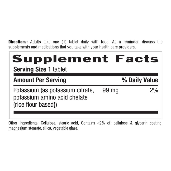 Country Life Potassium 99 mg Tablets - Chelated for Enh