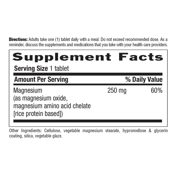 Country Life Chelated Magnesium 250mg - Supports Heart,
