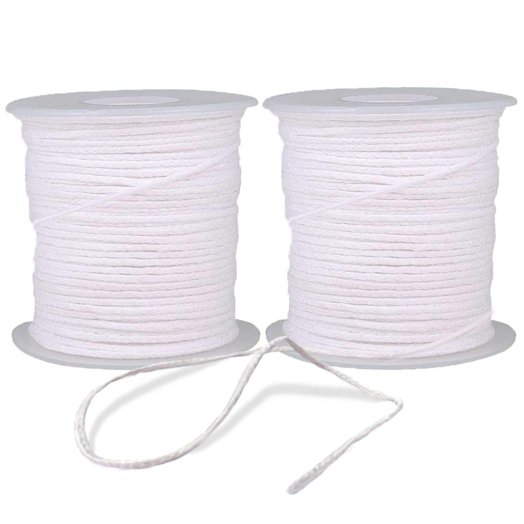 Candle Wick 400 ft Braided Cotton Candle Wick Core Braided Wick for Candle Making and Candle DIY (122m/134yard/400 Foot)