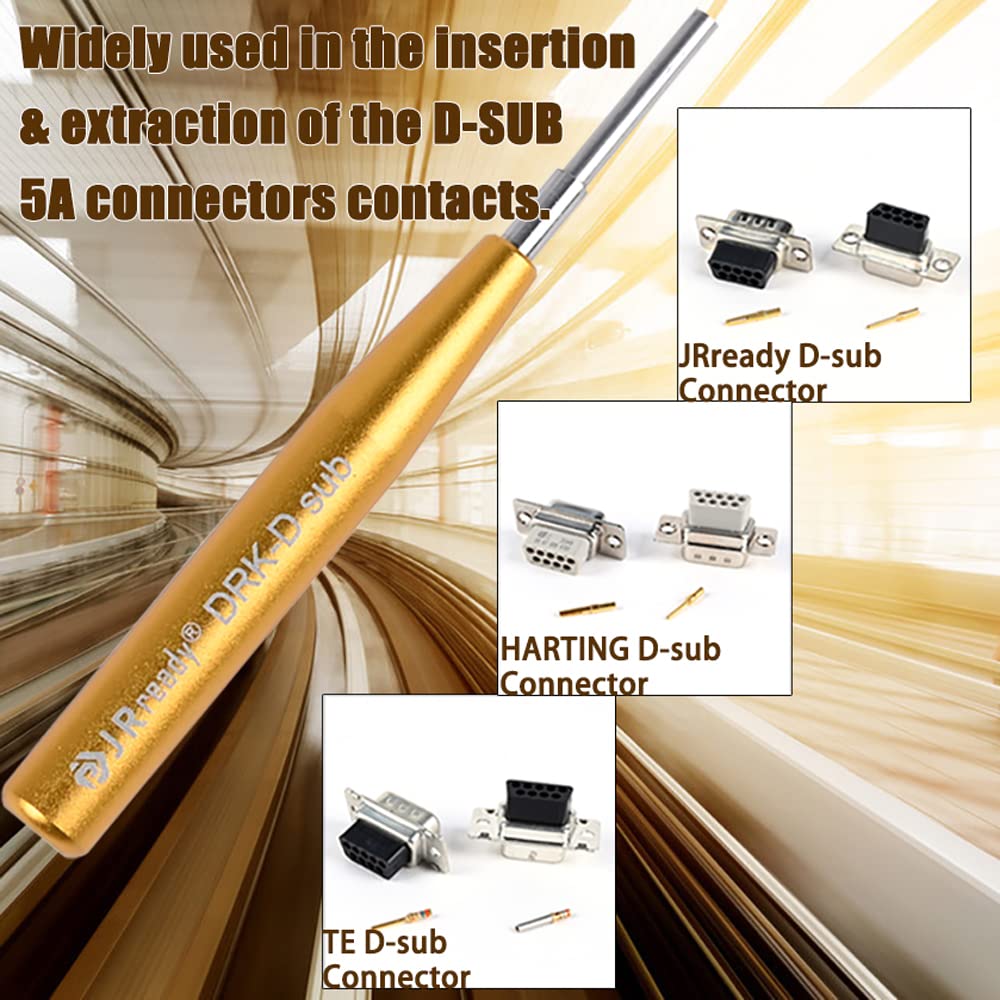 D SUB Connector Pins Removal Tool DRK-D SUB Pins insertion Extraction Tool for TE/AMP/Harting Heavy Duty 5A Han D SUB Connector Crimp Contacts Extract, ID:0.07,OD: 0.09