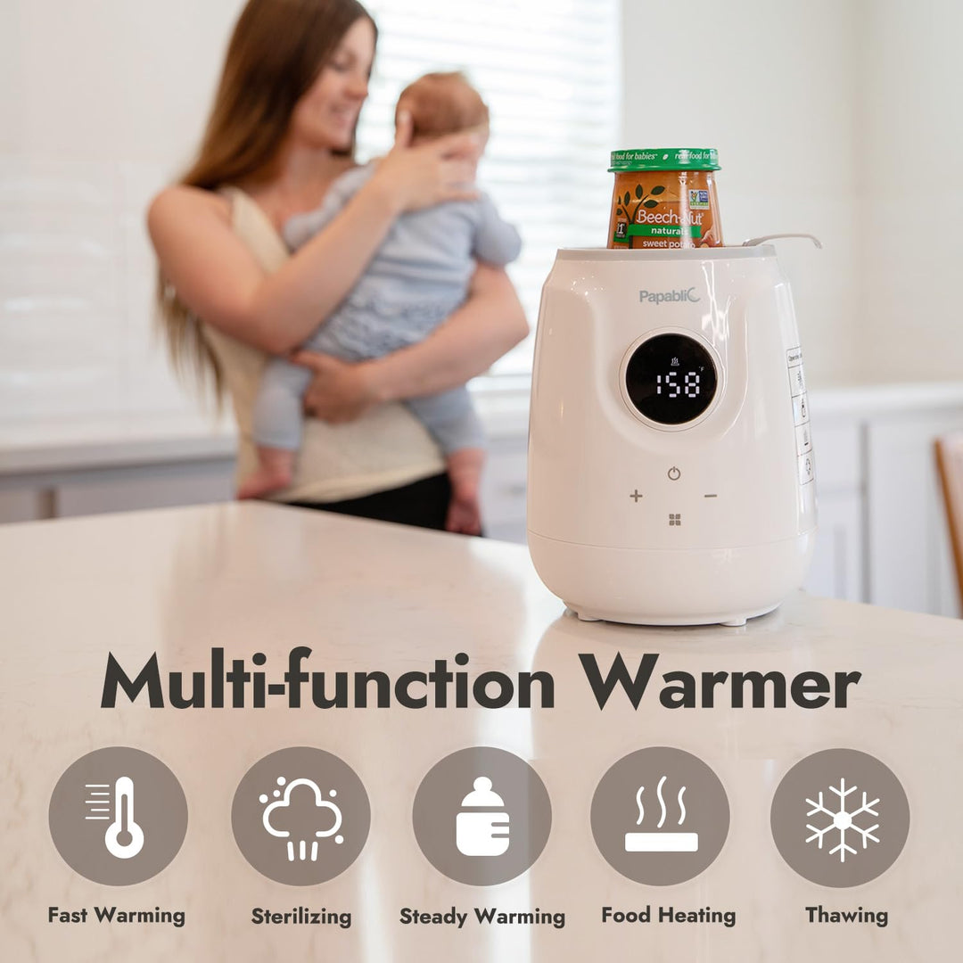Ultra-Fast Bottle Warmer, Ready Milk in 2 Min, Baby Bottle Warmer for Breastmilk and Formula, Accurate Temperature Control and Automatic Shut-Off, Bottle Warmers for All Bottles
