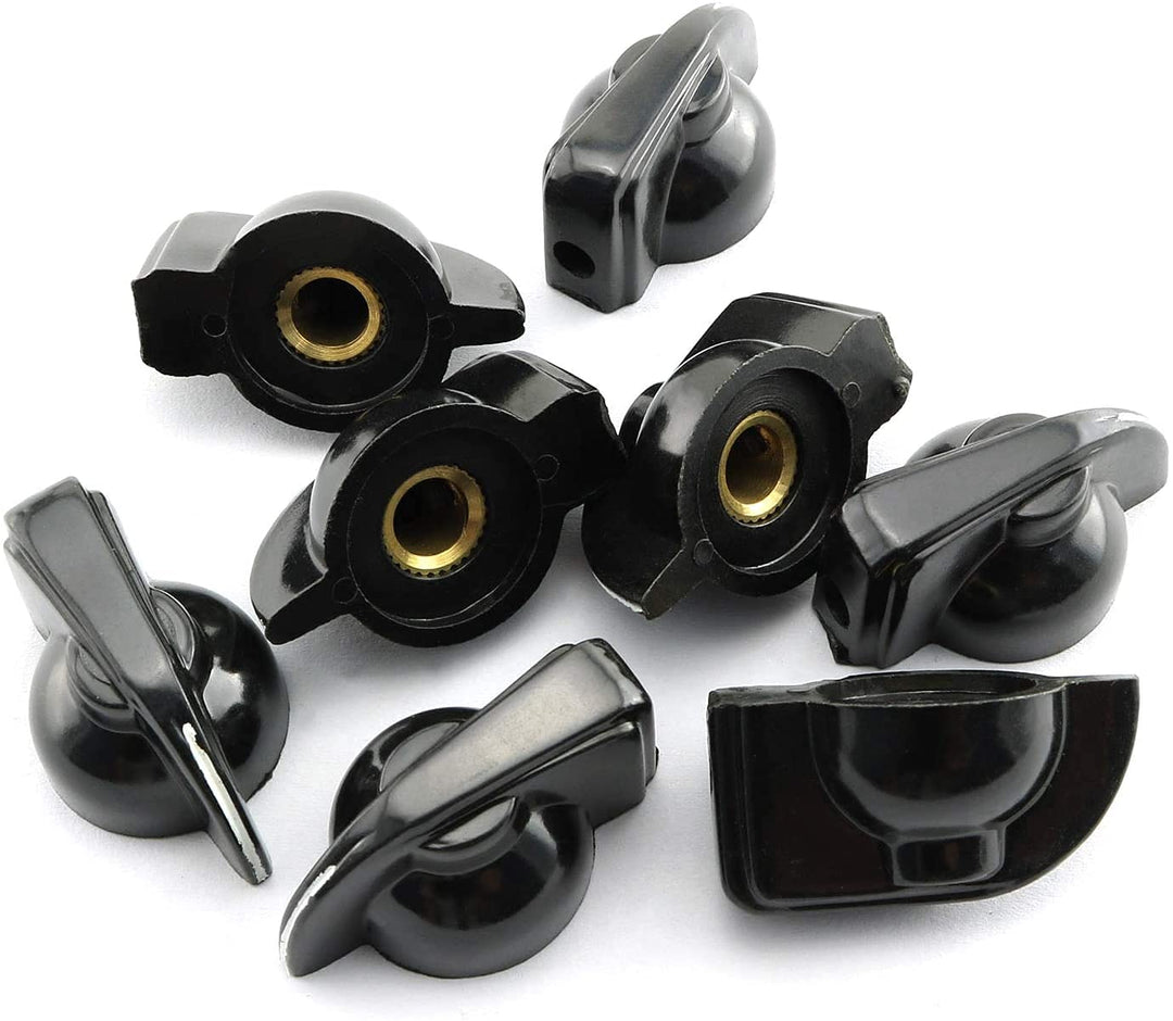 Chicken Head Knob 8PCS Black Vintage Guitar Amplifier Potentiometer Knob with Set Screw